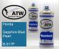 Preview: Honda, Sapphire Blue Pearl, B-517P: 400ml Sprühdose + 400ml Klarlack - Set, von ATW Autoteile West.